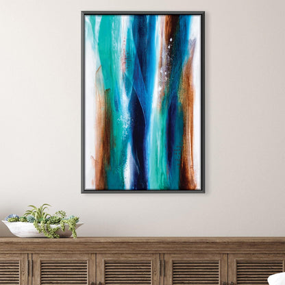 Vibrant Abstract Forest Landscape Oil Painting for Modern Home Decor