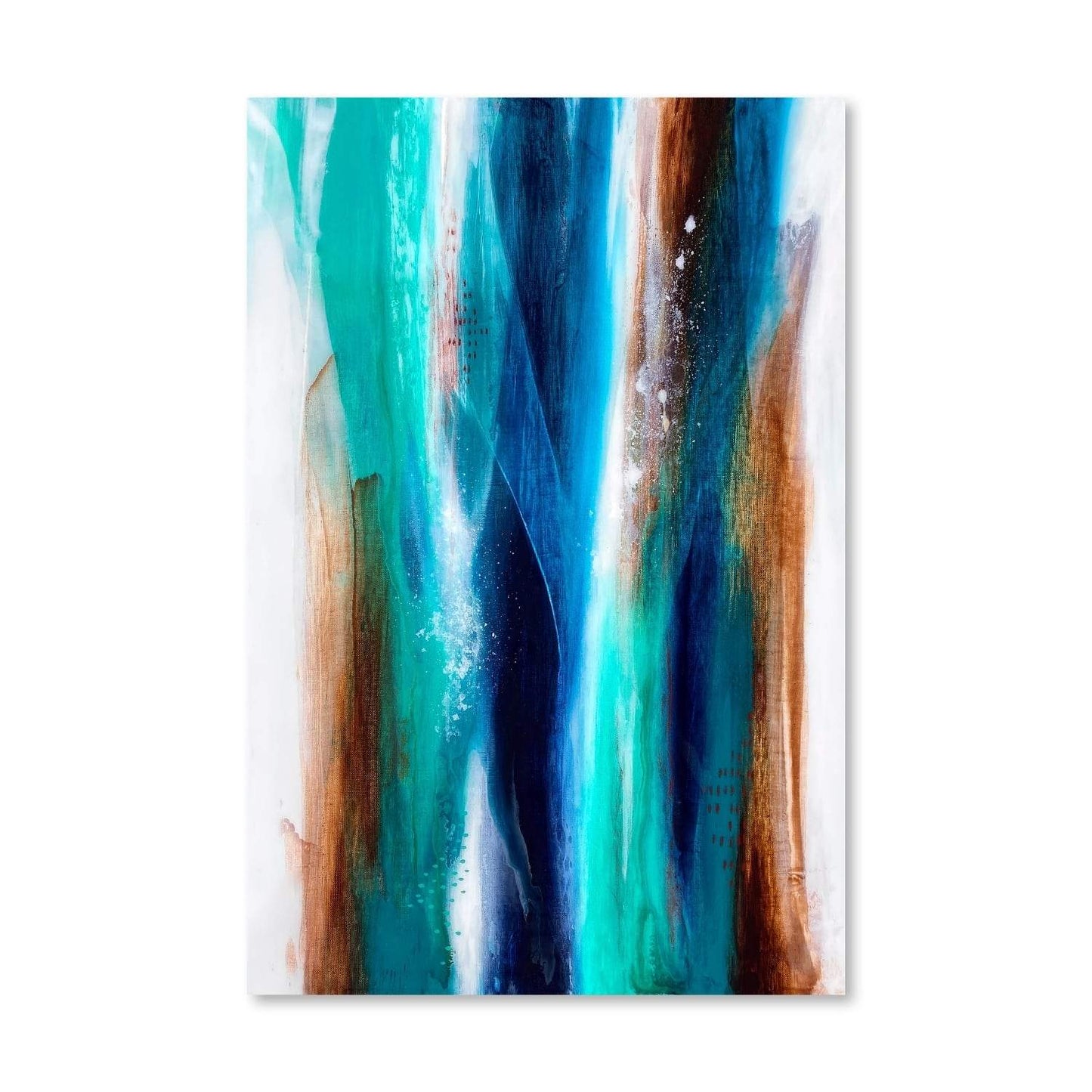 Vibrant Abstract Forest Landscape Oil Painting for Modern Home Decor