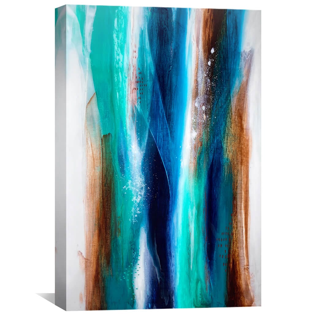 Vibrant Abstract Forest Landscape Oil Painting for Modern Home Decor