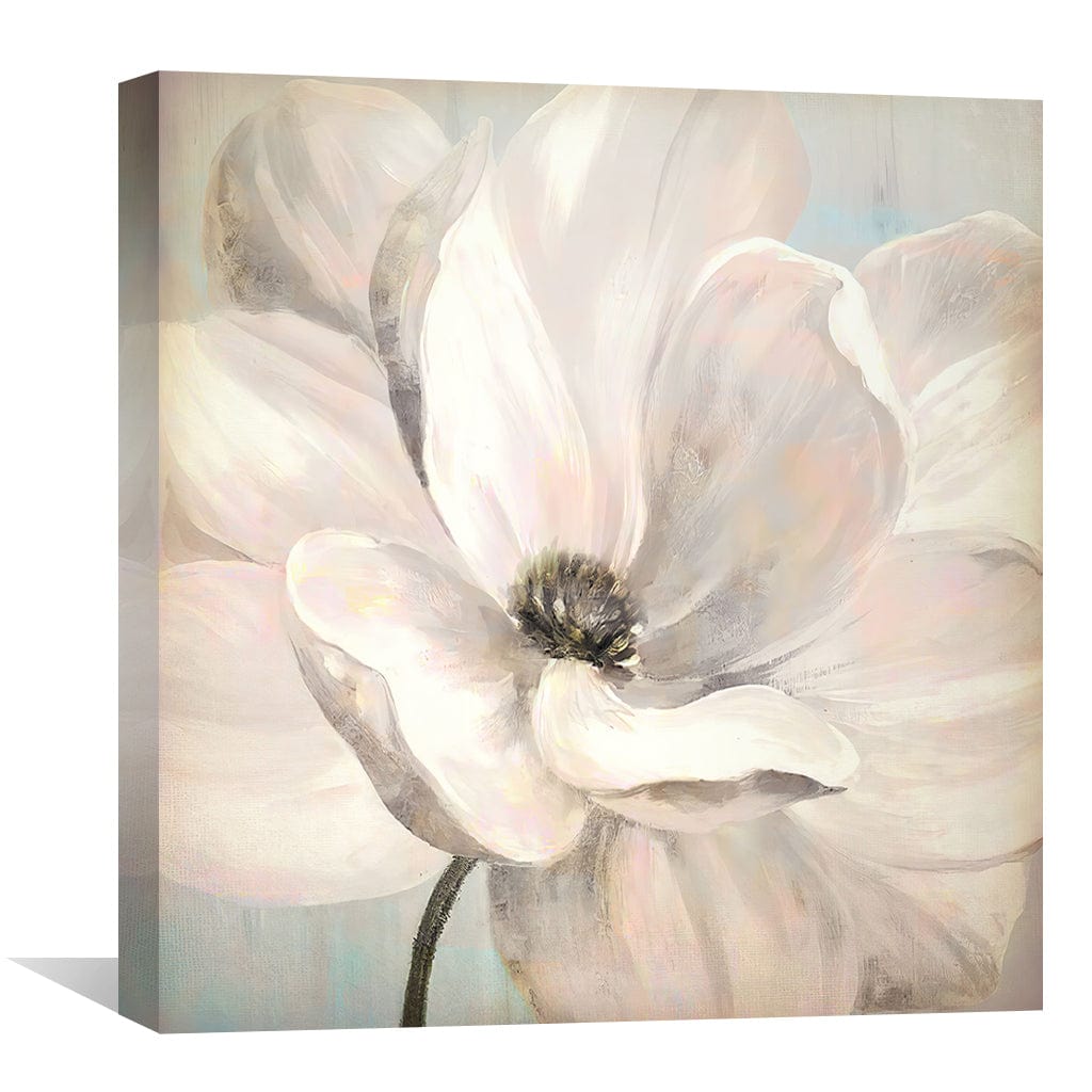 Elegant White Flower Oil Painting for Modern Home Decor