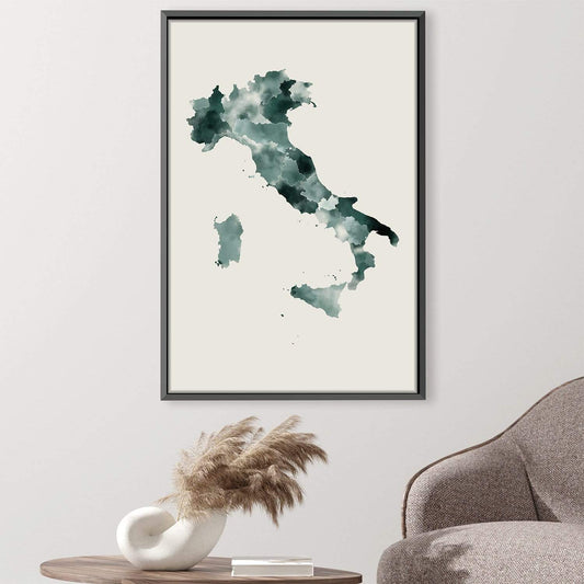 Elegant Italy Map Watercolor Art for Home and Office Decor
