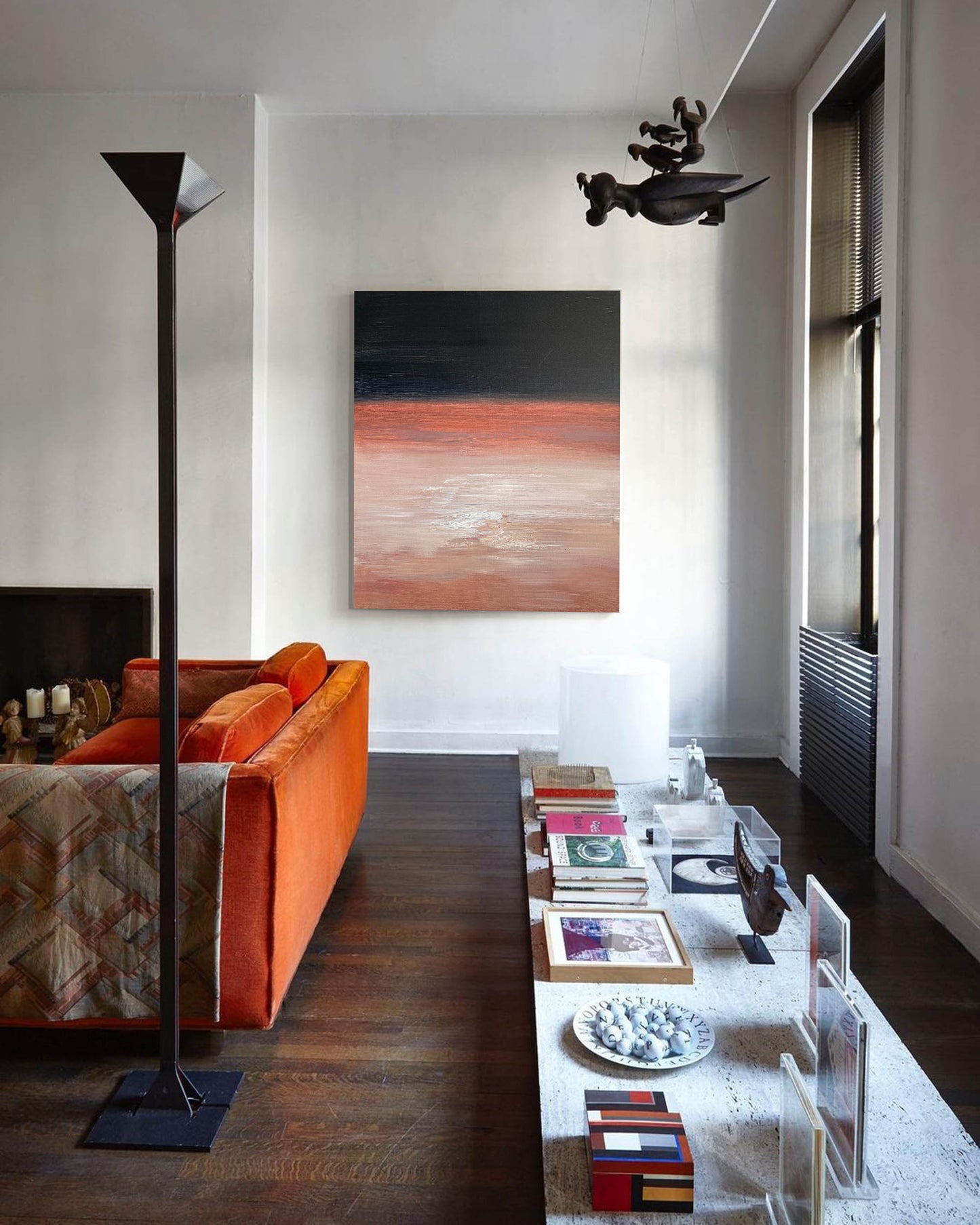 Stunning Modern Abstract Oil Painting in Warm Earth Tones for Contemporary Home Decor