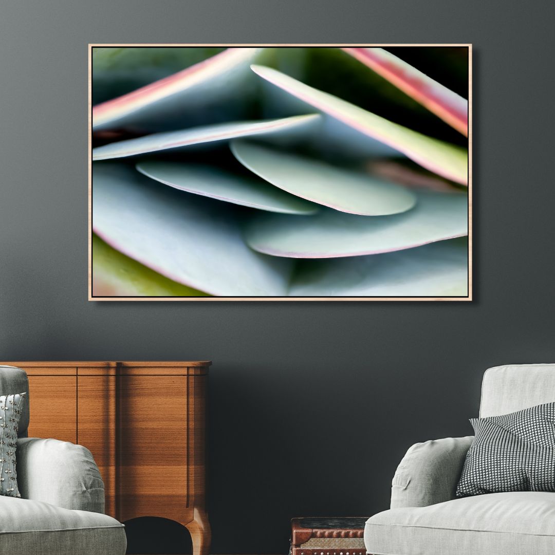 Abstract Kalanchoe Leaf Oil Painting for Modern Home Decor