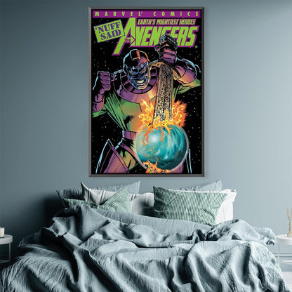 Epic Marvel Avengers Canvas Art - Heroic Battle Against Earth