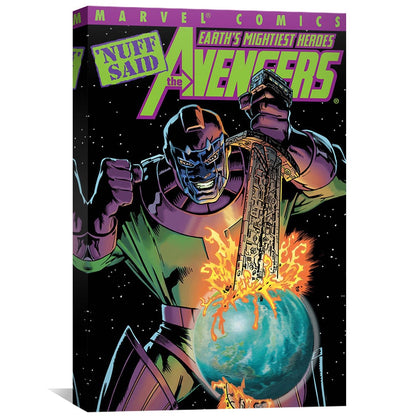 Epic Marvel Avengers Canvas Art - Heroic Battle Against Earth