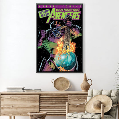 Epic Marvel Avengers Canvas Art - Heroic Battle Against Earth