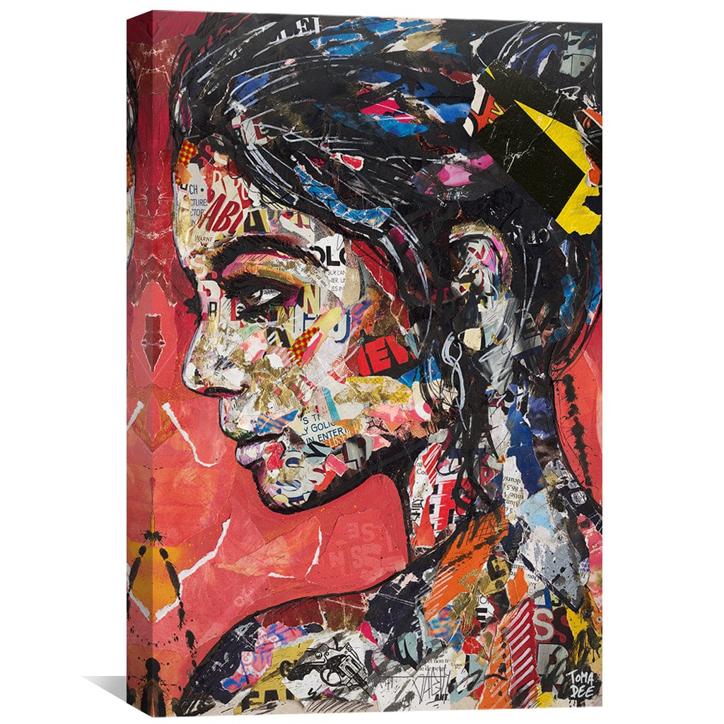 Vibrant Abstract Portrait: Modern Oil Painting for Contemporary Spaces