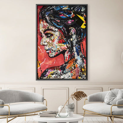 Vibrant Abstract Portrait: Modern Oil Painting for Contemporary Spaces