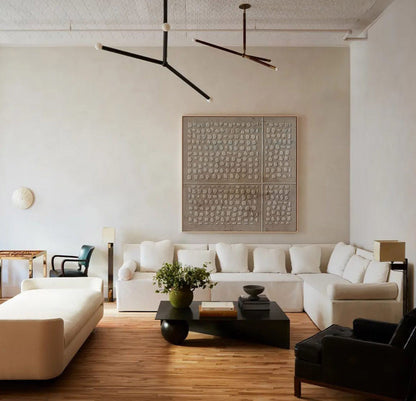 Rustic Wabi-Sabi Oil Painting for Modern Minimalist Home Décor