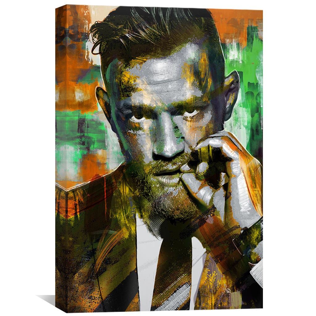 Vibrant Conor McGregor Portrait Oil Painting for Home Decor