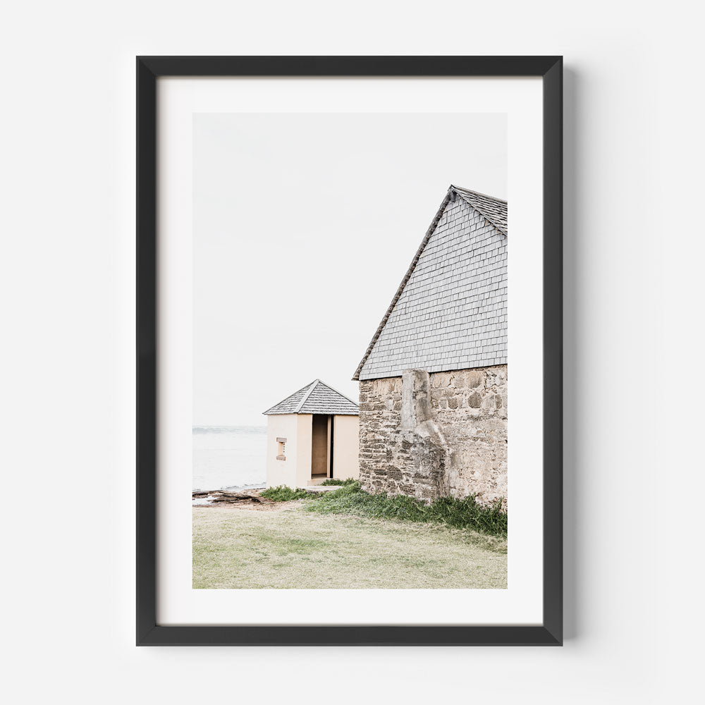 Serene Coastal Cottage Oil Painting for Tranquil Home Decor
