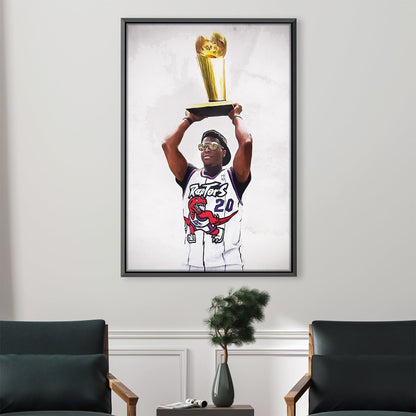 Kyle Lowry Victory Celebration Oil Painting Wall Art
