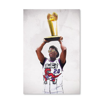 Kyle Lowry Victory Celebration Oil Painting Wall Art