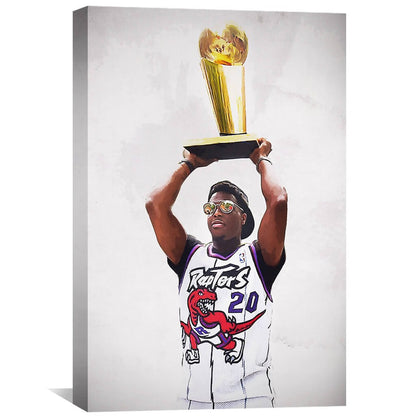 Kyle Lowry Victory Celebration Oil Painting Wall Art