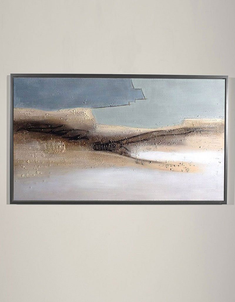 Serene Abstract Seascape Oil Painting for Modern Coastal Home Decor