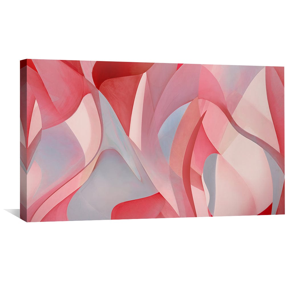 Vibrant Abstract Red Waves Oil Painting for Modern Home Decor