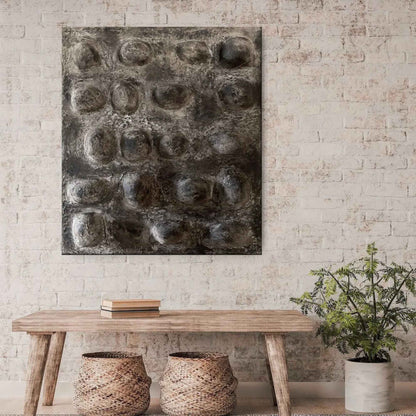 Abstract Textured Black and Gray Wall Art for Modern Home Decor