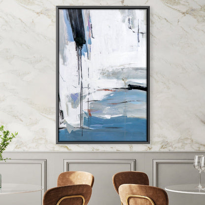 Arctic Serenity: Contemporary Abstract Oil Painting for Unique Home Decor