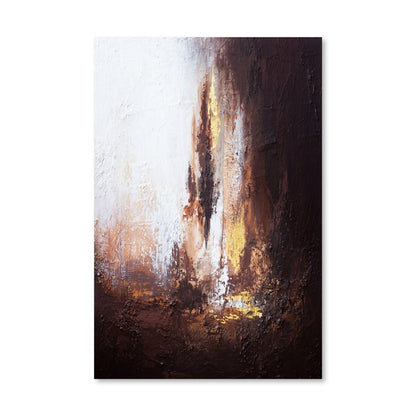 Radiant Cave Light Abstract Oil Painting for Modern Home Decor