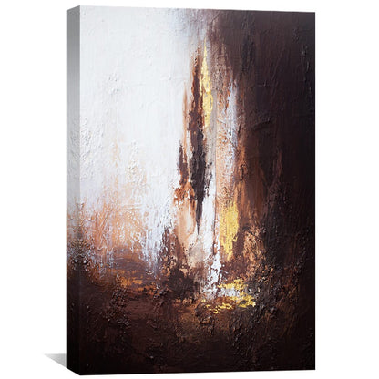 Radiant Cave Light Abstract Oil Painting for Modern Home Decor