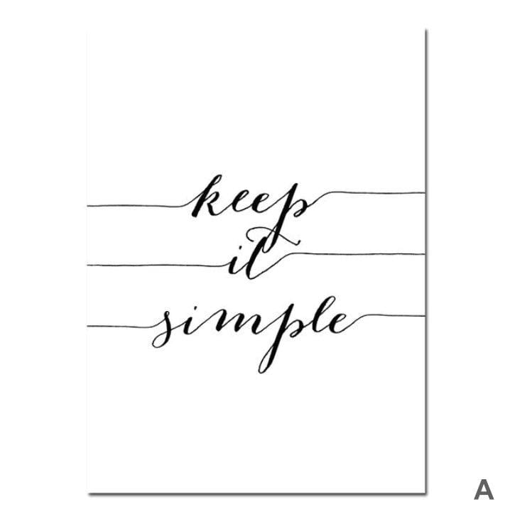Live Simply Inspirational Canvas Artwork for Minimalist Home Decor