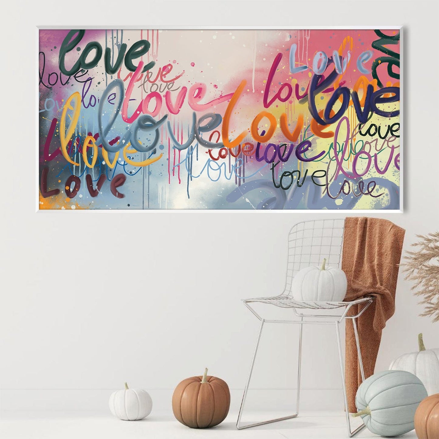 Vibrant Love Canvas Art | Colorful Abstract Wall Decor for Home or Office