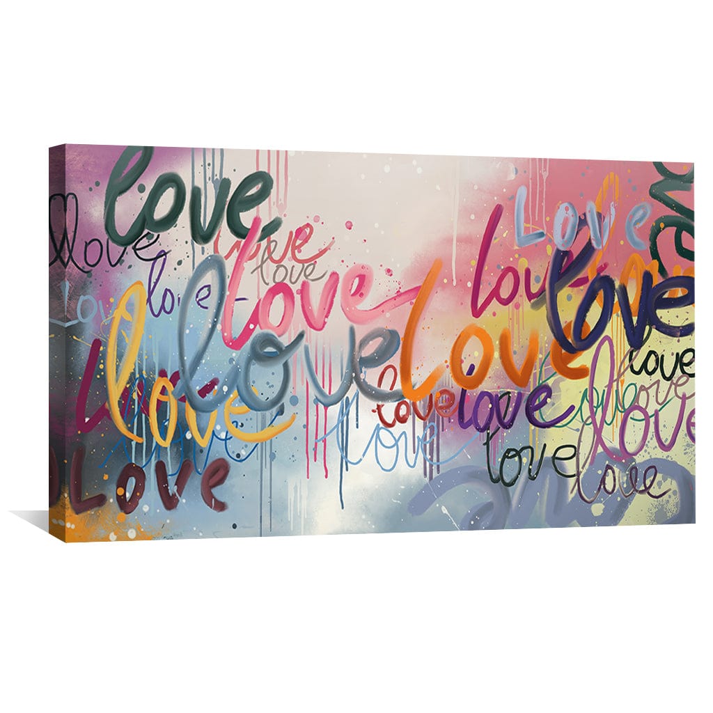 Vibrant Love Canvas Art | Colorful Abstract Wall Decor for Home or Office