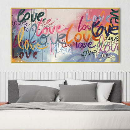 Vibrant Love Canvas Art | Colorful Abstract Wall Decor for Home or Office