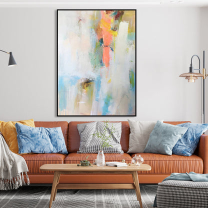 Romantic Abstract Oil Painting | Colorful Love-Inspired Art for Home Decor