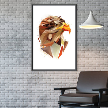 Vibrant Low Poly Eagle Canvas Art for Modern Home Decor