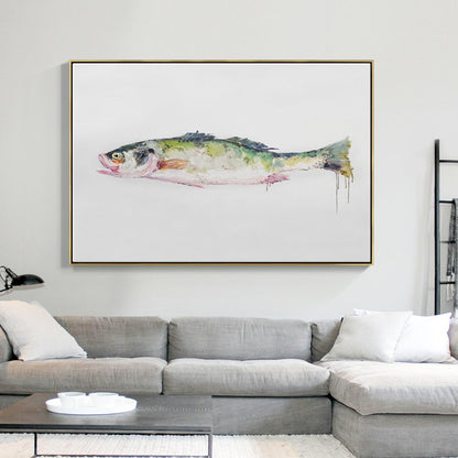 Nature's Beauty: Stunning Oil Painting of a Colorful Freshwater Fish