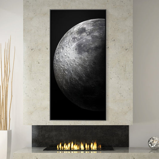 Stunning Black and White Moon Canvas Art for Modern Home Decor