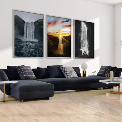 Stunning Waterfall Oil Painting for Serene Home Decor