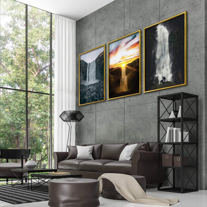 Stunning Waterfall Oil Painting for Serene Home Decor