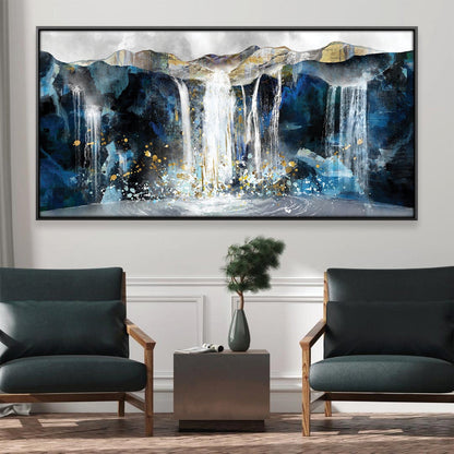 Stunning Waterfall Landscape Oil Painting for Elegant Home Decor