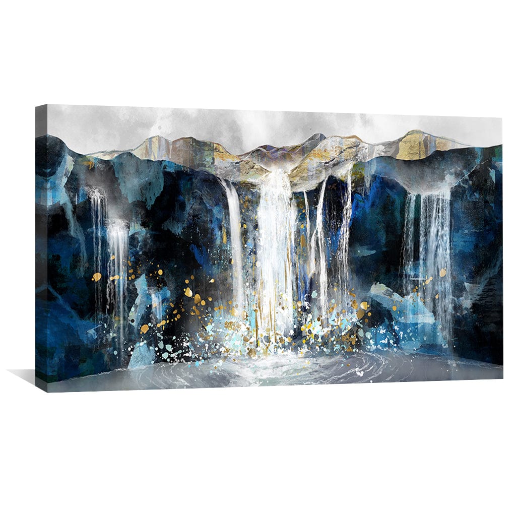 Stunning Waterfall Landscape Oil Painting for Elegant Home Decor