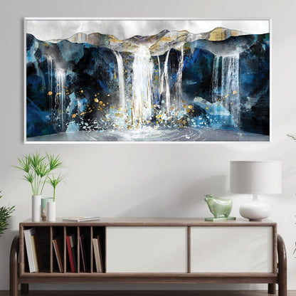 Stunning Waterfall Landscape Oil Painting for Elegant Home Decor
