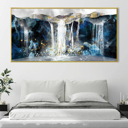 Stunning Waterfall Landscape Oil Painting for Elegant Home Decor
