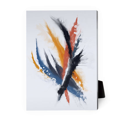 Vibrant Abstract Oil Painting with Striking Color Burst and Dynamic Movement