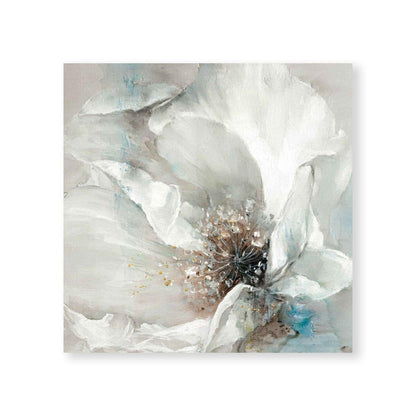 Elegant White Flower Oil Painting for Luxurious Home Decor and Art Lovers