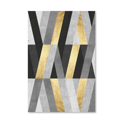 Contemporary Abstract Marble and Gold Geometric Canvas Art for Modern Decor