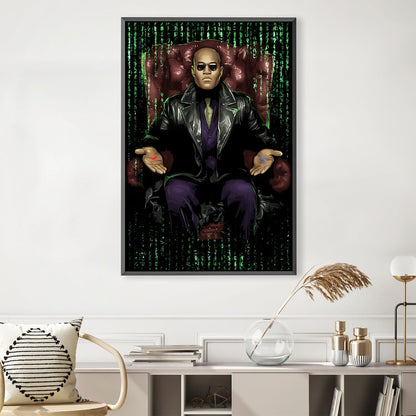 Philosophical Choice Oil Painting in Modern Matrix Style