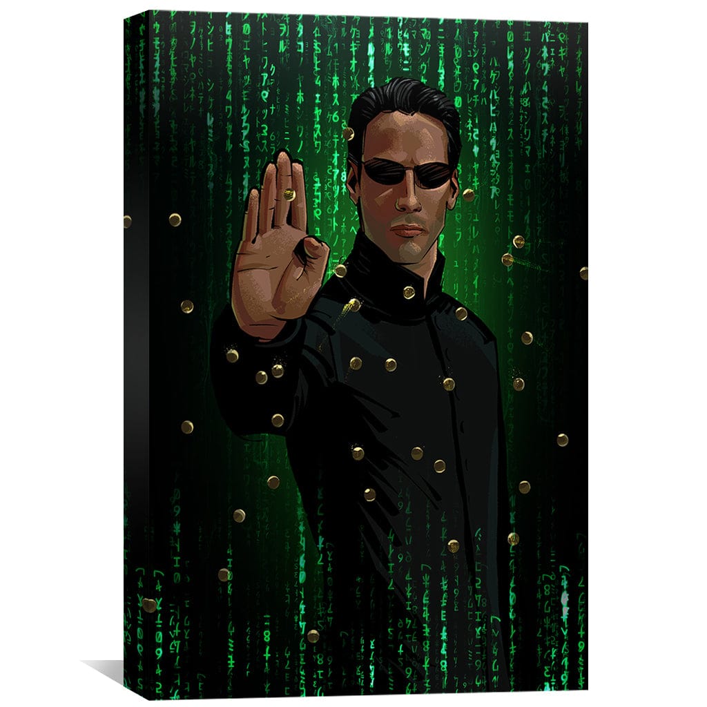 Neo in the Matrix - Iconic Digital Art Oil Painting Print