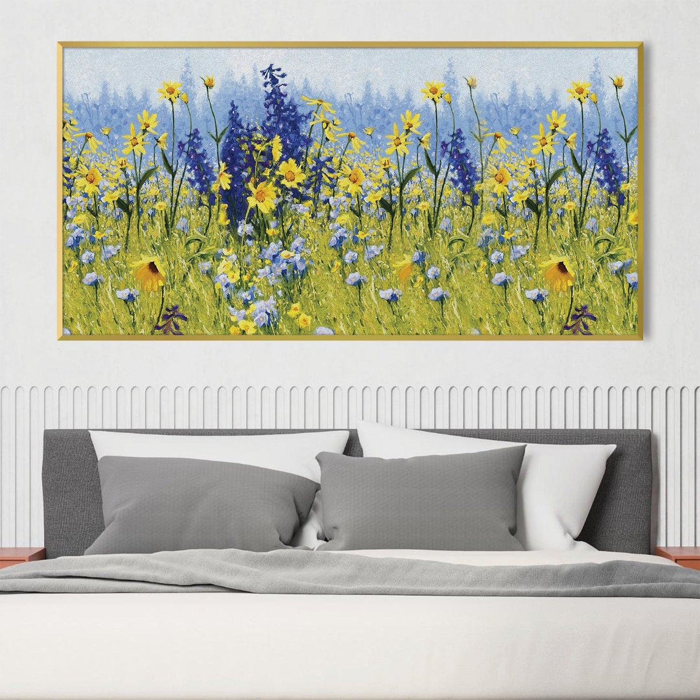 Vibrant Meadow Floral Canvas Art for Home Decor and Gift Ideas