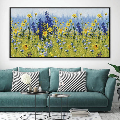 Vibrant Meadow Floral Canvas Art for Home Decor and Gift Ideas