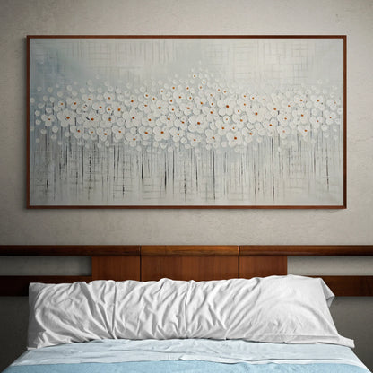 Serene Lily Garden Oil Painting - Elegant Floral Wall Art for Home Décor