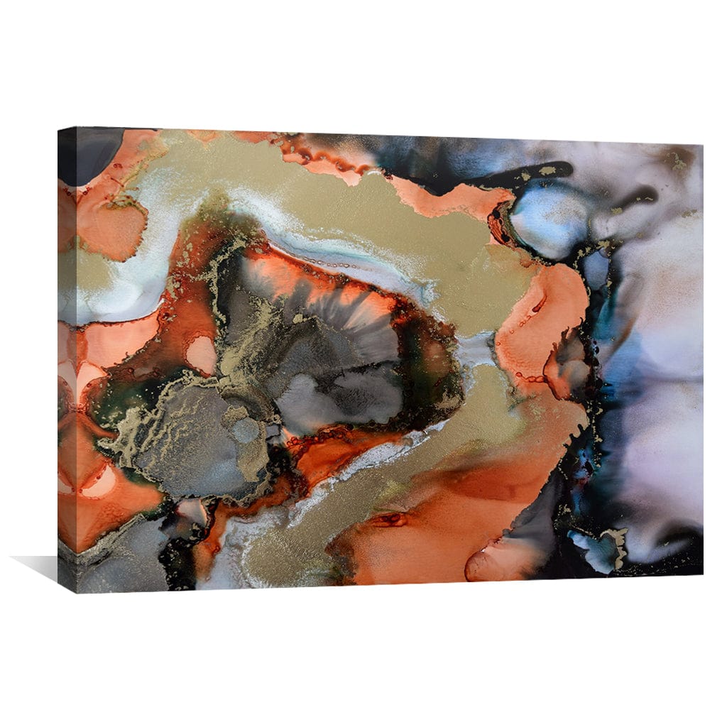 Abstract Melted Copper Oil Painting for Modern Home Décor