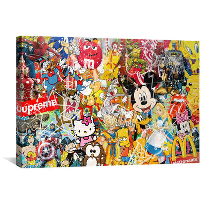 Vibrant Pop Culture Graffiti Canvas Art for Modern Spaces