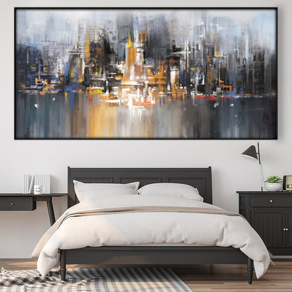 Vibrant Millennium Cityscape Oil Painting for Modern Home Decor