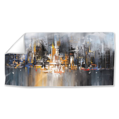 Vibrant Millennium Cityscape Oil Painting for Modern Home Decor